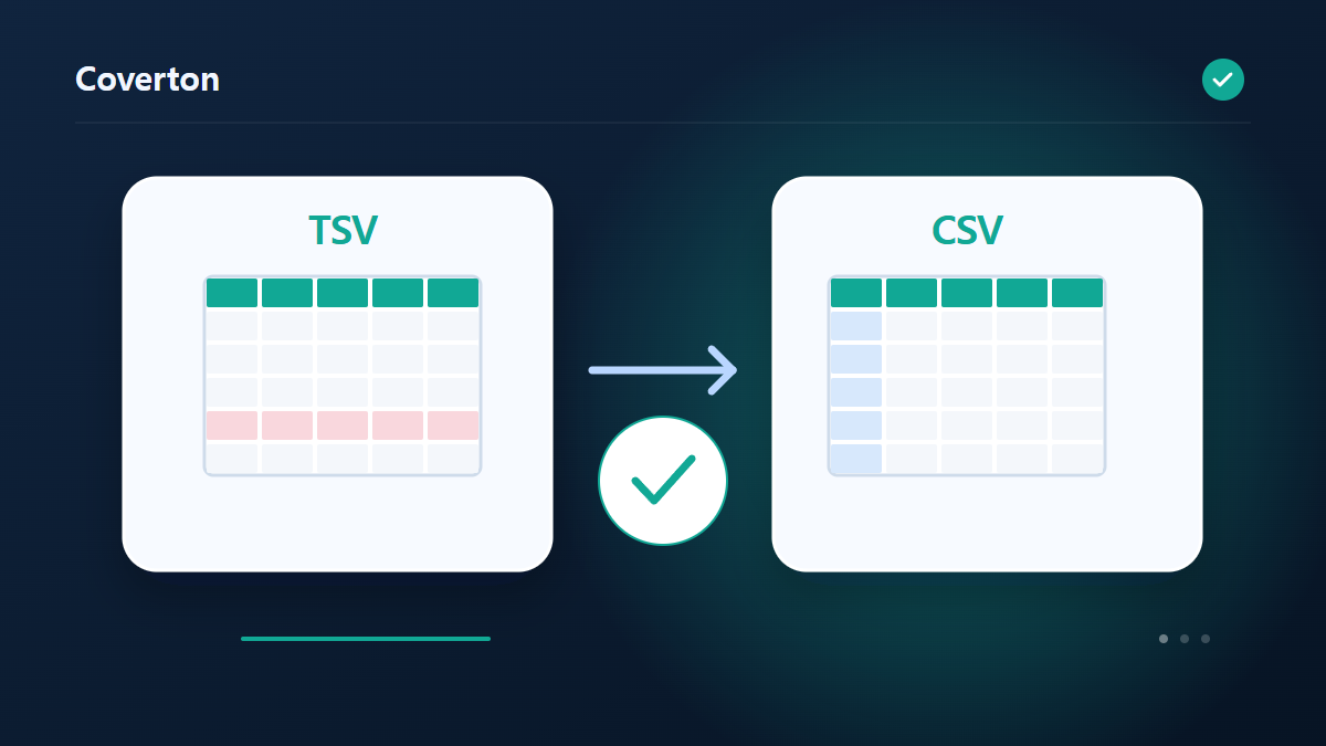 Convertir TSV a CSV